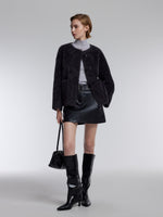[Preview] 100% Wool Plush Shearling Toggle-Button Women Coat GOELIA