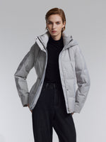 [Preview] Gathered Waist Belted Hooded Goose Down Jacket GOELIA