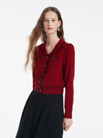 Tencel Wool V-Neck Sweater And Half Skirt Two-Piece Set GOELIA