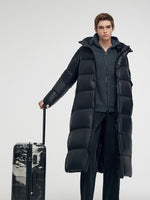 Windproof Warm Hooded Long Goose Down Coat GOELIA