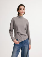 [Preview] Double-Faced Brushed Mock Neck Women Knit Top GOELIA