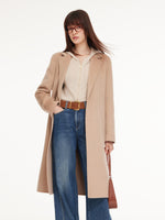 [Preview] Alpaca Wool Blend Double-Faced Women Wrap Overcoat GOELIA