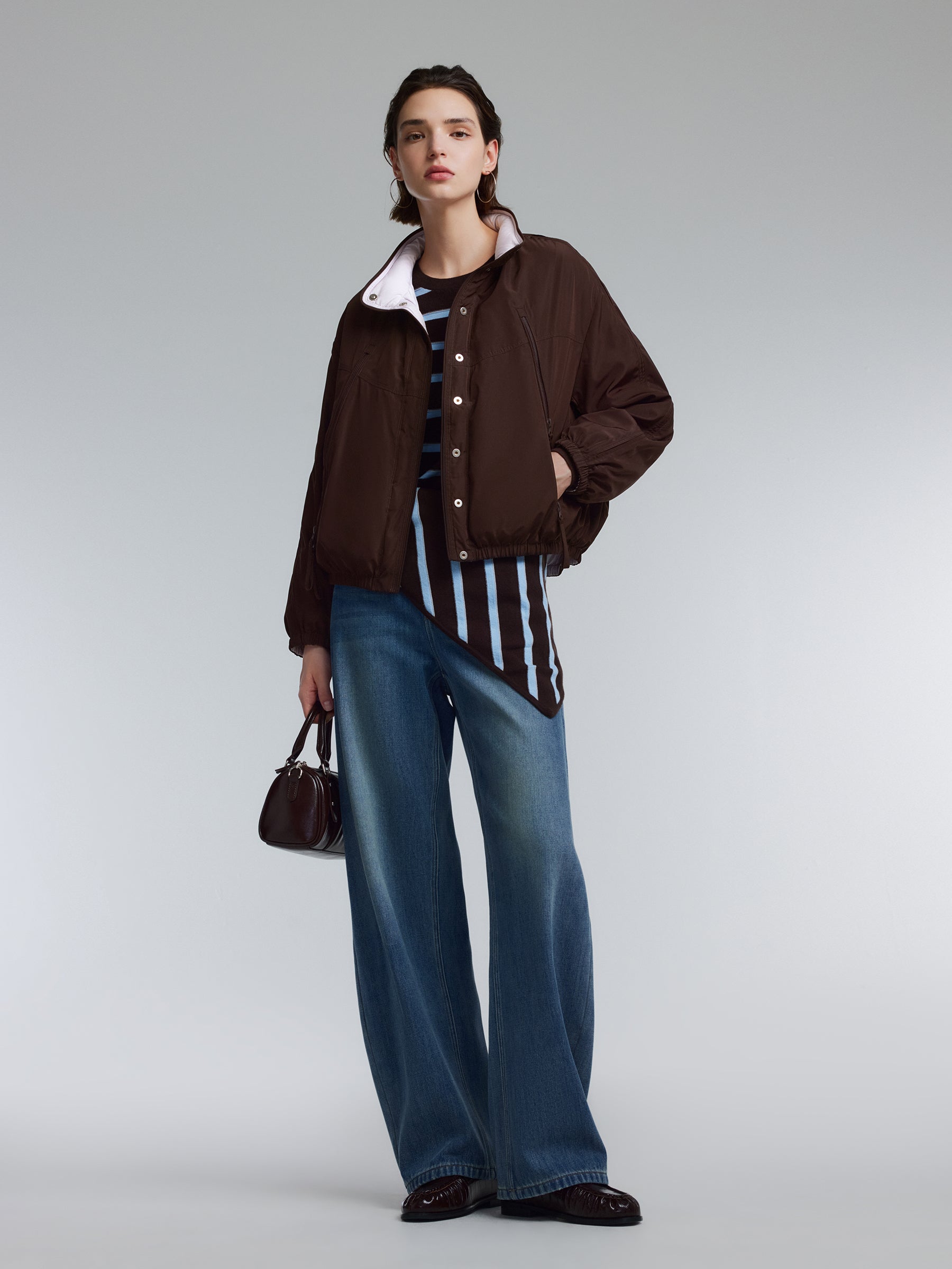 [Preview] Reversible Goose Down Baseball Jacket GOELIA