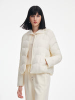 [Preview] Knit Collar Cropped Goose Down Jacket GOELIA