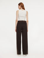 Cotton Denim Straight Leg Women Jeans With Belt GOELIA