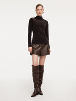 Lace Sequins Camisole And Velvet Knit Top Two-Piece Set GOELIA