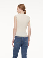 Ruffle Cuff Women Knit Tank Top GOELIA