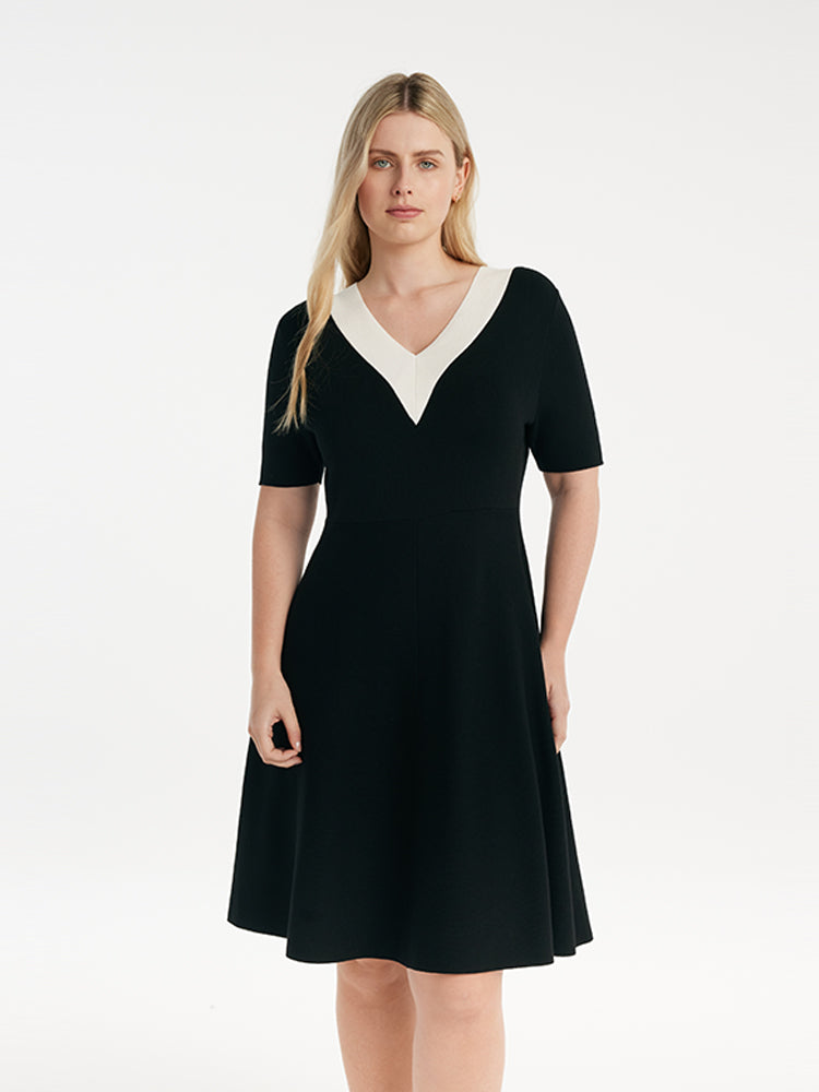 Ruffled V-Neck Printed Mini Dress Female Bandage Autumn Fashion Lace-Up Contrast Drawstring Dress For Women Party Dress main image 1