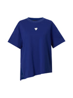 Asymmetrical Hem Heart Decorated Women T-Shirt GOELIA