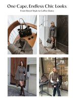 100% Washable Wool Cape And Vest Two-Piece Set GOELIA