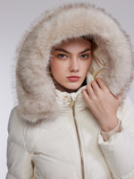 [Preview] Hooded Goose Down Belted Overcoat GOELIA