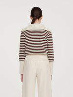 Oversized Collar Half-Zip Women Knit Top GOELIA