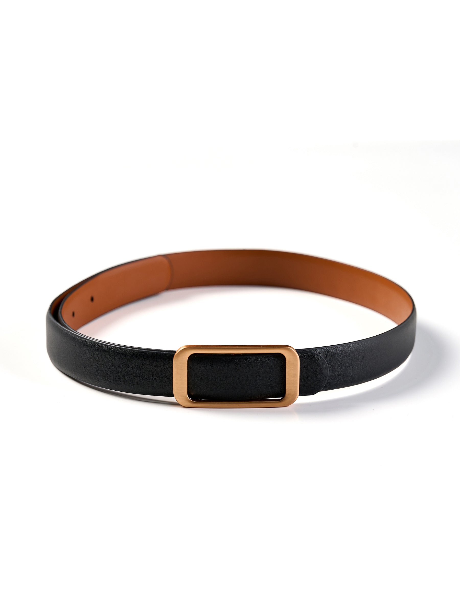 Minimalist Reversible Women Leather Belt GOELIA