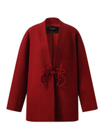 100% Wool New Chinese-Style Women Coat GOELIA