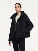 Cocoon Waterproof And Windproof Hooded Goose Down Jacket GOELIA