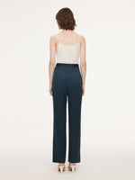 Triacetate Blend Women Straight Leg Pants GOELIA