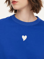 Asymmetrical Hem Heart Decorated Women T-Shirt GOELIA