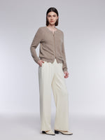 [Preview] 100% Brushed Cashmere Two-Way Zip Women Cardigan GOELIA