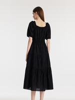 Tencel Ruffle Tiered Women Maxi Dress GOELIA