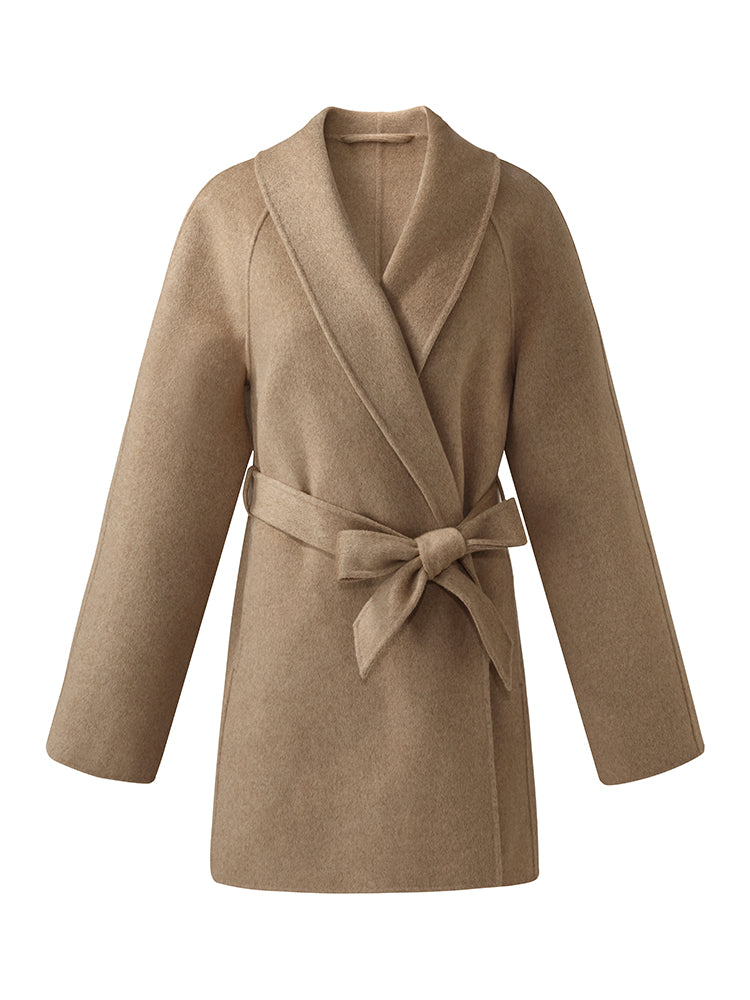 100% Cashmere Women Wrap Coat GOELIA