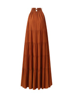 Tencel Acetate Blend Women Halter Maxi Dress GOELIA