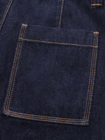100% Cotton Denim Women Wide Leg Jeans With Belt GOELIA