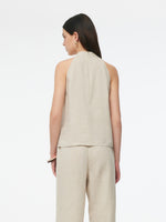 100% Linen Women Halter Tank Top GOELIA