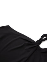 Tencel Blend Stretch One-Shoulder Women Knit Top GOELIA