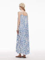Floral Print Women Adjustable Strap Maxi Dress GOELIA