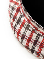 Red And White Plaid Beret GOELIA