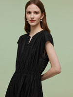 18MM Xiang Yun Silk Women Elastic Waist Maxi Dress GOELIA