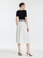 High-Waisted Mid-Calf Women Wide Leg Pants GOELIA