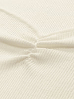 Acetate Knitted Ruched Women Vest GOELIA