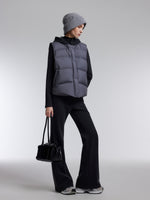 [Preview] Goose Down Vest And Knit Zip-Up Hoodie Two-Piece Set GOELIA