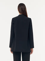 Machine Washable Wool Collarless Unisex Blazer GOELIA
