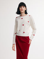 [Preview] Lyocell Wool Blend Jacquard Knit Top And Skirt Two-Piece Set GOELIA
