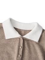 [Preview] 100% Wool Mock-Layered Women Knit Top GOELIA
