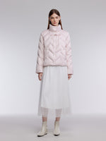[Preview] Mandarin Collar Women Cropped Goose Down Jacket GOELIA