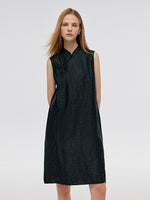 18 Momme Xiang Yun Silk Women Qipao Midi Dress GOELIA