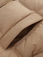 Windproof Goose Down Jacket With Detachable Knit Collar GOELIA