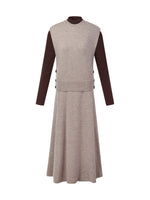[Preview] 100% Wool Tank & Modal Top & Skirt Three-Piece Set GOELIA