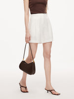 100% Linen Women A-Line Shorts GOELIA