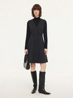 Vest Dress And Mock Neck Knit Top Two-Piece Set GOELIA