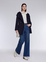 Wool Cashmere Blend Double-Faced Women Wrap Coat GOELIA
