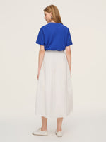 Cotton Blend Elastic Waist Women Skirt GOELIA