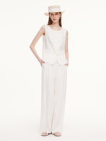 100% Linen Vest And Pants Two-Piece Set GOELIA