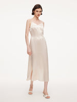 100% Acetate Openwork Crochet Tank Top And Slip Dress Two-Piece Set GOELIA
