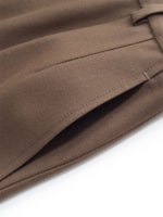 100% Worsted Merino Wool Women Tapered Pants GOELIA