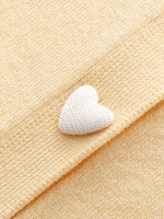 Lyocell Blend Sequined Heart Women Short Sleeve Cardigan GOELIA