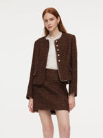 [Preview] Wool Blend Tweed Sequins Women Jacket GOELIA